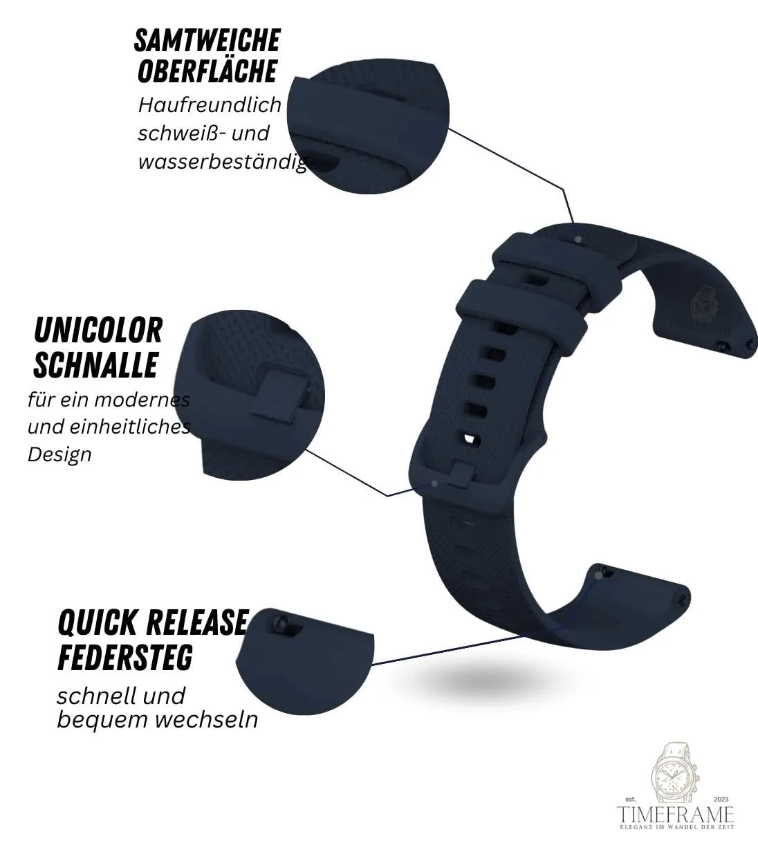 Armband Kunststoff grip line dunkelblau Timeframe