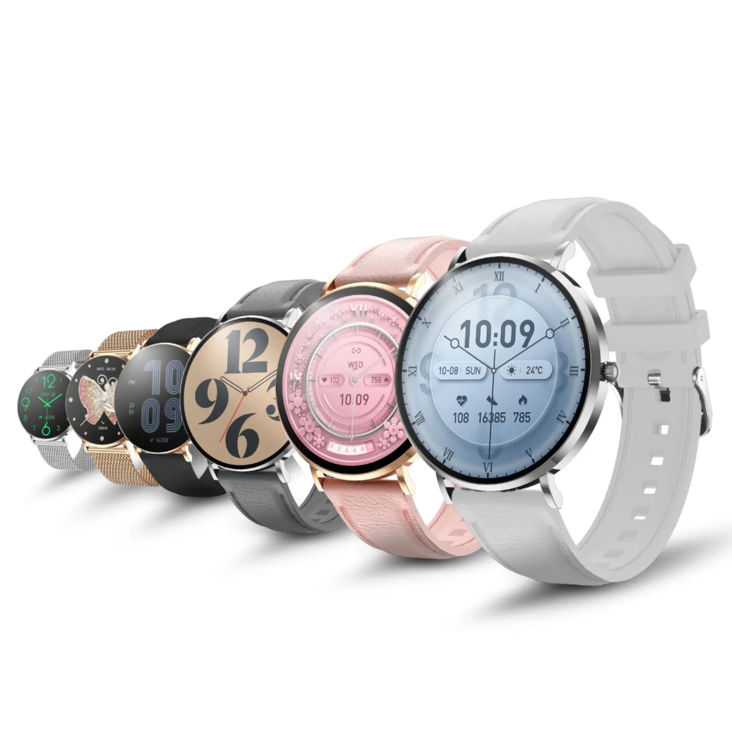 Verschiedene Armbänder und Farben in Leder oder Kunststoff