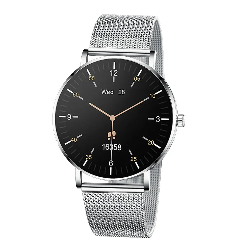 Close up Produktfoto silberne Damensmartwatch