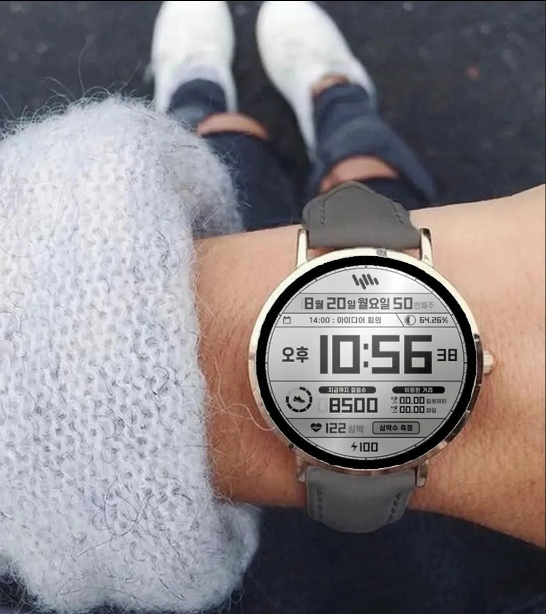 Lederarmband vulkangrau Timeframe