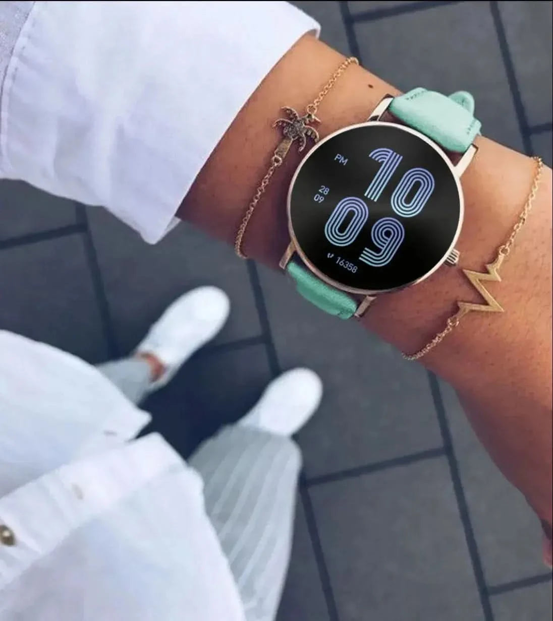 Lederarmband türkis Timeframe