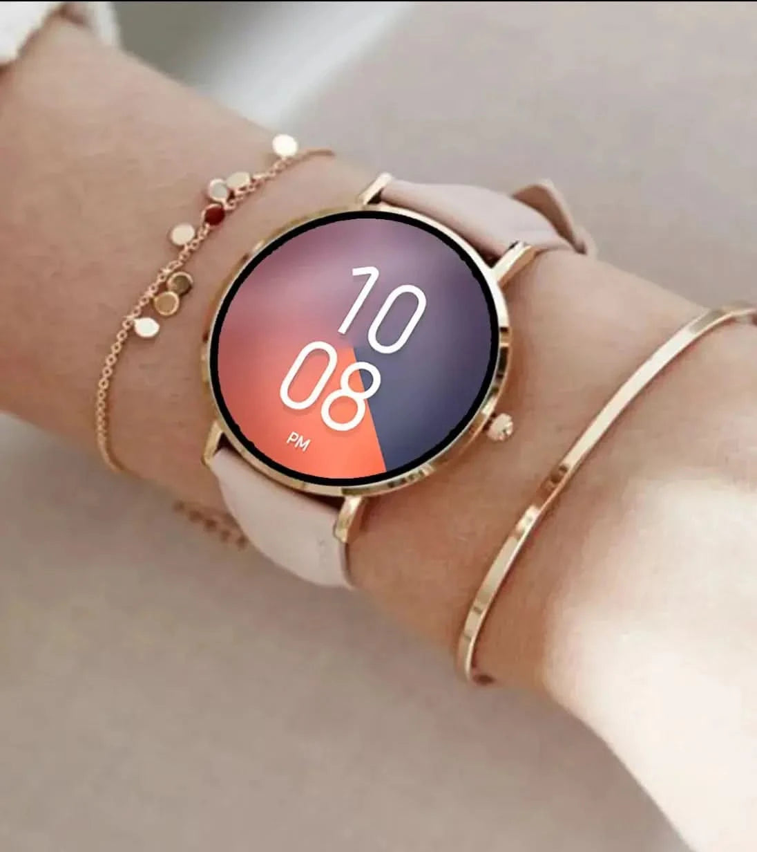 Lederarmband rosa Timeframe