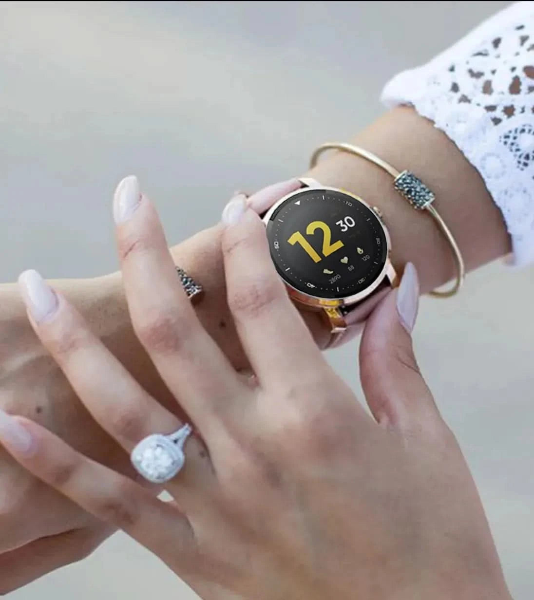 Lederarmband rosa Timeframe