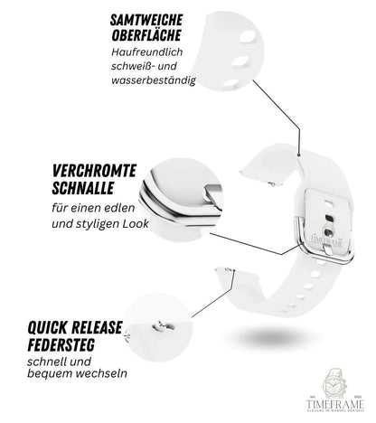 Armband Kunststoff soft touch weiß Timeframe