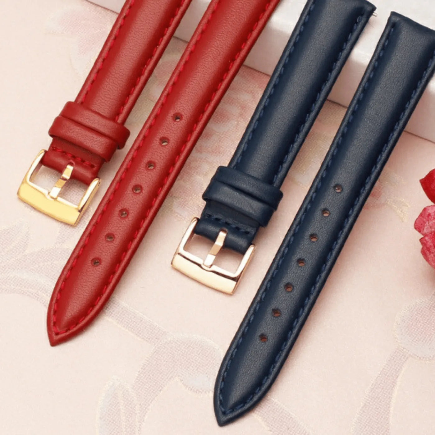 Echtes Lederarmband in Schwarz – klassischer Look für die Smartwatch